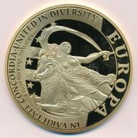Luxemburg 2002. Europa aranyozott fém emlékérem (70mm) T:PP Luxembourg 2002. Europa gilt metal commemorative medal (70mm) C:PP