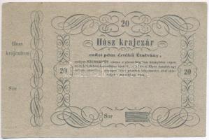 Kecskemét 1848? 20kr utalvány múzeumi másolata (copy of necessity note) T:I-