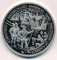 Németország 2000. Világkrónika / Kolumbusz 1492. Amerika felfedezése CuNi emlékérem (38mm) T:PP GErmany 2000. Chronice of the World / Columbus 1492 Doscovery of America CuNi commemorative medal (38mm) C:PP