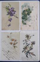 97 db régi virág motívumlap albumban / 97 pre-1945 flower motive postcards in an album