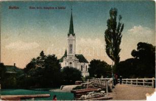 Ruttka, Vrútky; Római katolikus templom a híddal / Catholic church, bridge (EM)