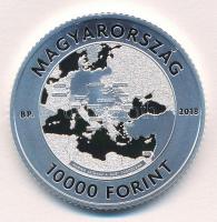 2018. 10.000Ft Ag "Az I. világháború befejezésének 100. évfordulója" tanúsítvánnyal T:PP