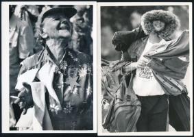 cca 1993 Hajdu András fotóriporter 8 db vintage fotója, pecséttel jelzettek, 13x18 cm