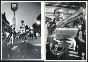 cca 1993 Hajdu András fotóriporter 8 db vintage fotója, pecséttel jelzettek, 13x18 cm