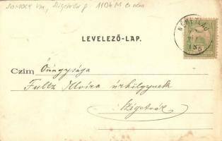 1902 Németlad (Lad), Fő utca, Római katolikus templom. Beller Rezső fényképész felvétele (EK)