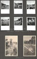 cca 1945 előtti felvételek Budapest fürdőéletéről (Palatinus, Gellért, Széchényi, Csillaghegy), 21 db vintage fotó, 6x9 cm és 17x23,5 cm között