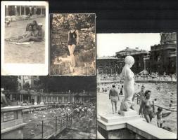 cca 1945 előtti felvételek Budapest fürdőéletéről (Palatinus, Gellért, Széchényi, Csillaghegy), 21 d...