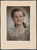 cca 1950 Kézzel színezett fényképek különféle lelőhelyekről, 3 db vintage fotó, 13x18 cm és 24x18 cm