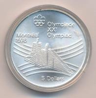 Kanada 1976. 5$ Ag Montreali Olimpia - Olimpiai falu T:1 Canada 1976. 5 Dollars Ag Montreal Olympics - Olympic Village C:UNC