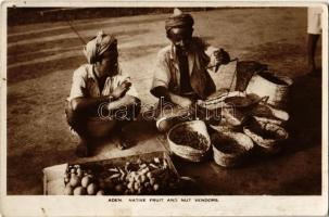 Aden, native fruit and nut vendors, folklore (pinhole)