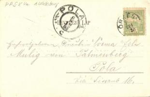 1905 Örkény-tábor, Artézi kút és ágyúszekerek (EK)