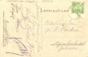 Öskü, Római katolikus templom és iskola. Pósa Endre kiadása (Rb)