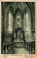 1938 Veszprém, Angolkisasszonyok Sancta Maria intézete, templom belső, oltár (EK)