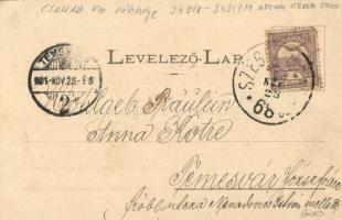 1901 Makó, Fő tér északi része, szálloda és sörcsarnok, Fritz Márton fiai üzlete. Papp Zoltán kiadás...