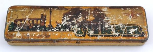 10 db fogorvosi eszköz, fém dobozban