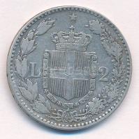 Olaszország 1887. 2L Ag "I. Umberto" T:3 
Italy 1887. 2 Lire Ag "Umberto I" C:F...