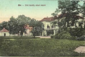 1912 Mór, Zöld kastély udvara. Kirschweng L. kiadása