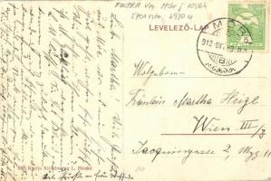 1912 Mór, Zöld kastély udvara. Kirschweng L. kiadása