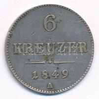 Ausztria 1849A 6kr Ag T:2  Austria 1849A 6 Kreuzer Ag C:XF  Krause KM#2200