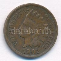Amerikai Egyesült Államok 1902. 1c Br Indián T:2 USA 1902. 1 Cent Br Indian Head C:XF