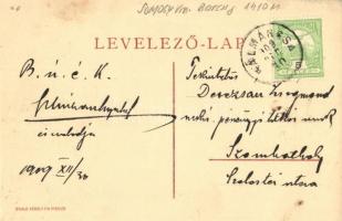 1909 Kálmáncsa, Gróf Széchenyi István kastélya és tiszti laka. Divald Károly fia (EK)