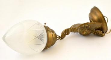 2 db bronz falikar üveg búrával 25 cm