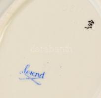 2 Herendi tálka: Virág mintás. 12 cm, Viktória mintás. 11 cm. kézzel festett, jelzett, hibátlanok