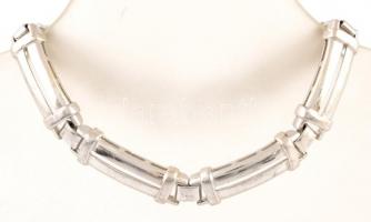 Ezüst(Ag) masszív glídes karkötő, jelzett, h: 21 cm, nettó: 16,8 g