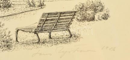 Olvashatatlan jelzéssel: Göteborg üvegház. Litográfia, papír, üvegezett keretben, 24×38 cm