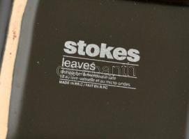 Stokes mázas kerámia tál, jelzett, hibátlan, 27×26 cm