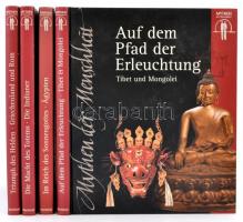 A Mythen der Menschheit sorozat 4 kötete: mongolok, görögök-rómaiak, egyiptomiak, indiánok. Amsterdam, 1998, Time Life -- Weltbild. Kartonált papírkötésben, jó állapotban.