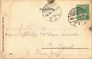 1905 Kolozsvár, Cluj; Mátyás király szobor. Kiadja Schuster Emil / Mathias Rex statue, King Matthias...