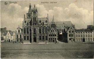 1915 Diksmuide, Dixmude; Grand Place, Cote Nord / north coast, square