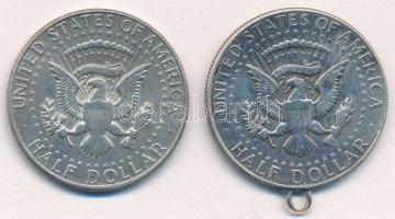 Amerikai Egyesült Államok 1967-1968D 1/2$ Ag "Kennedy" (2x) T:1-,2 fül
USA 1967-1968D 1/2...