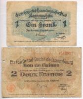 Luxemburg 1919. 1Fr + 2Fr T:III,III- Luxembourg 1919. 1 Franc + 2 Francs C:F,VG