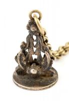 Arab pecsétnyomó láncon, pecsétnyomó h: 2,5 cm