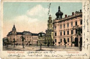 1909 Arad, Városház tér. Kiadja Bloch H. nyomdája / Town Hall Square (szakadás / tear)