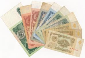 Szovjetunió 1961. 1R (3x) + 3R (2x) + 5R (2x) + 10R (2x) + 50R T:III,III- Soviet Union 1961. 1 Ruble (3x) + 3 Rubles (2x) + 5 Rubles (2x) + 10 Rubles (2x) + 50 Rubles C:F,VG