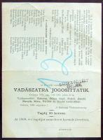 1900 Vadászati igazolvány / Hunting pass