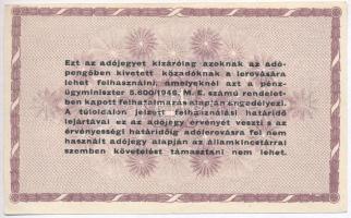 1946. 100.000AP sorozat- és sorszám nélkül T:I-