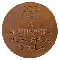 1987. "1787-1987 / 200 éves a Krisztina téri Általános Iskola" Br plakett (102mm) T:2