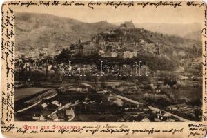 1900 Segesvár, Schässburg, Sighisoara; (vágott / cut)