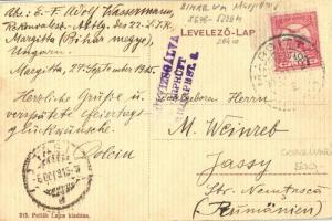 Margitta, Marghita; Margit szálloda. Pollák Lajos kiadása / hotel  (EK)