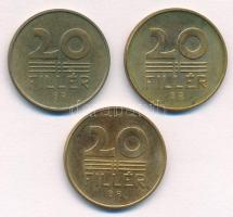 1946-1948. 20f tombak (3xklf) T:1-,2