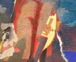 Nagy B. István (1933-2006): Öreg és harcos. Olaj, vászon, jelzett, 100×80 cm