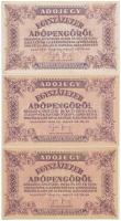 1946. 10.000AP + 50.000AP + 100.000AP (3x) sorozat- és sorszám nélküliek T:I-III