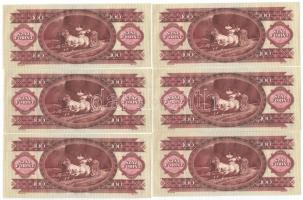 1984. 100Ft (6x) sorszámkövetők T:I-