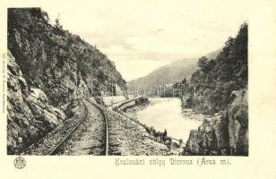 1902 Kralován, Kralovany (Árva); Kralováni völgy, Dierova, vasútvonal. Kiadja Sochán P. 167. / Kralovan valley, railway line (EK)