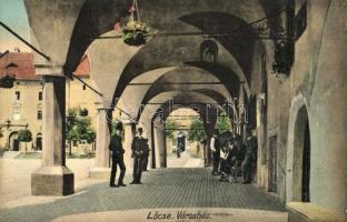 Lőcse, Levoca; Városház árkádja / arcades of the town hall (EB)