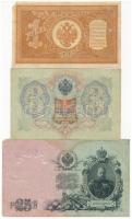 Orosz Birodalom 1909-1912. (1905) 3R Szign.:Konshin + 1912-1917. (1898) 1R + (1909) 5R + 10R + 25R S...